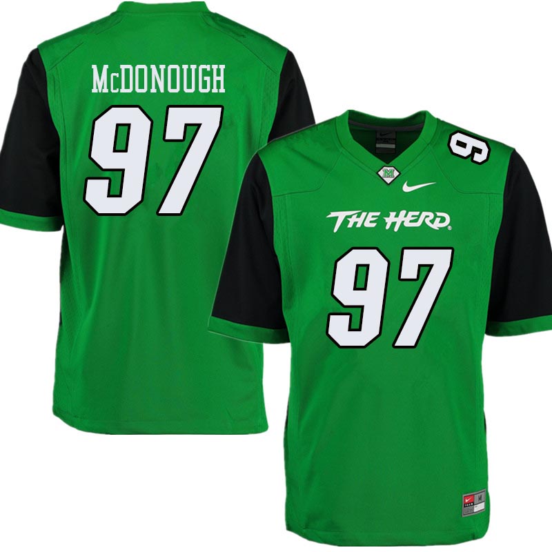 Men #97 Shane McDonough Marshall Thundering Herd College Football Jerseys Sale-Green